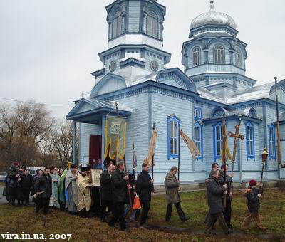 Свято-Стрітенський храм села Сулимівка, храмове свято (2 січня 2007)